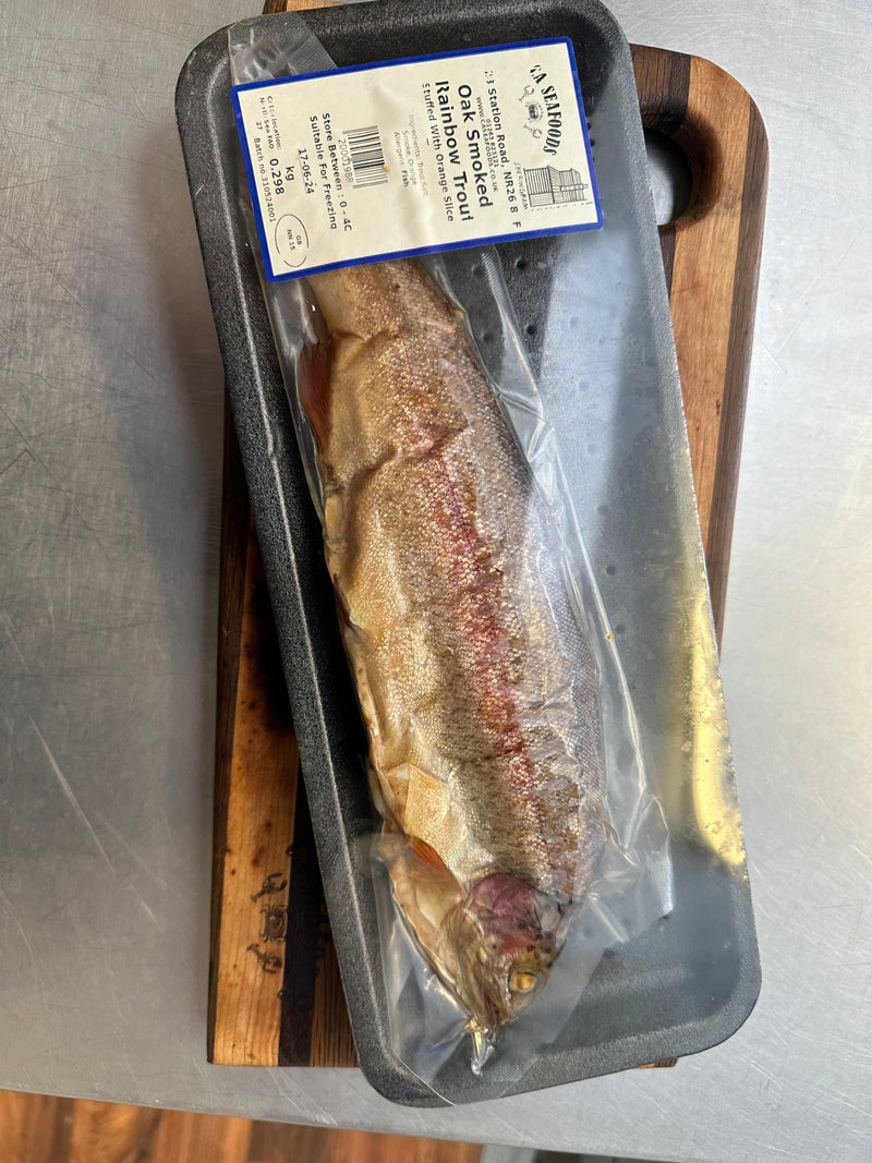Whole Smoked Rainbow Trout Stuffed with Orange